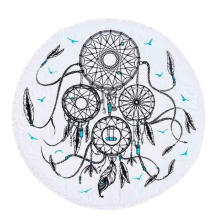 100% algodón creativo Atrapasueños Round Beach Towel RBT-174